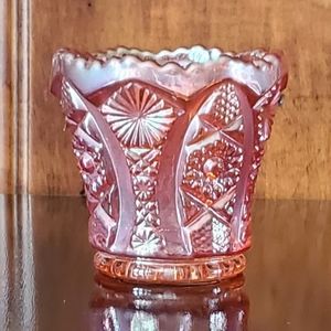 Vntg "Daisy and Button" Marigold Carnival Toothpick Holder Imperial Glass-Ohio